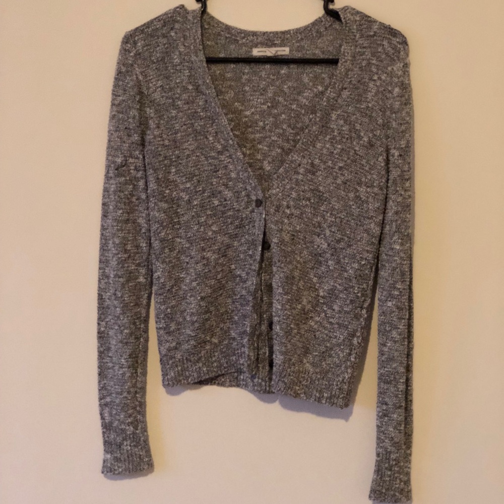 American Eagle marled grey cardigan. Size XS